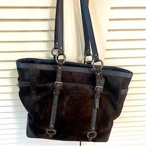 Coach Suede Tote Bag